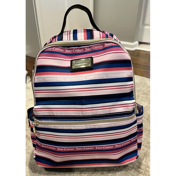Juicy Couture Handbags - Juicy Couture "Wild Heart Stripe" Squad Backpack EUC